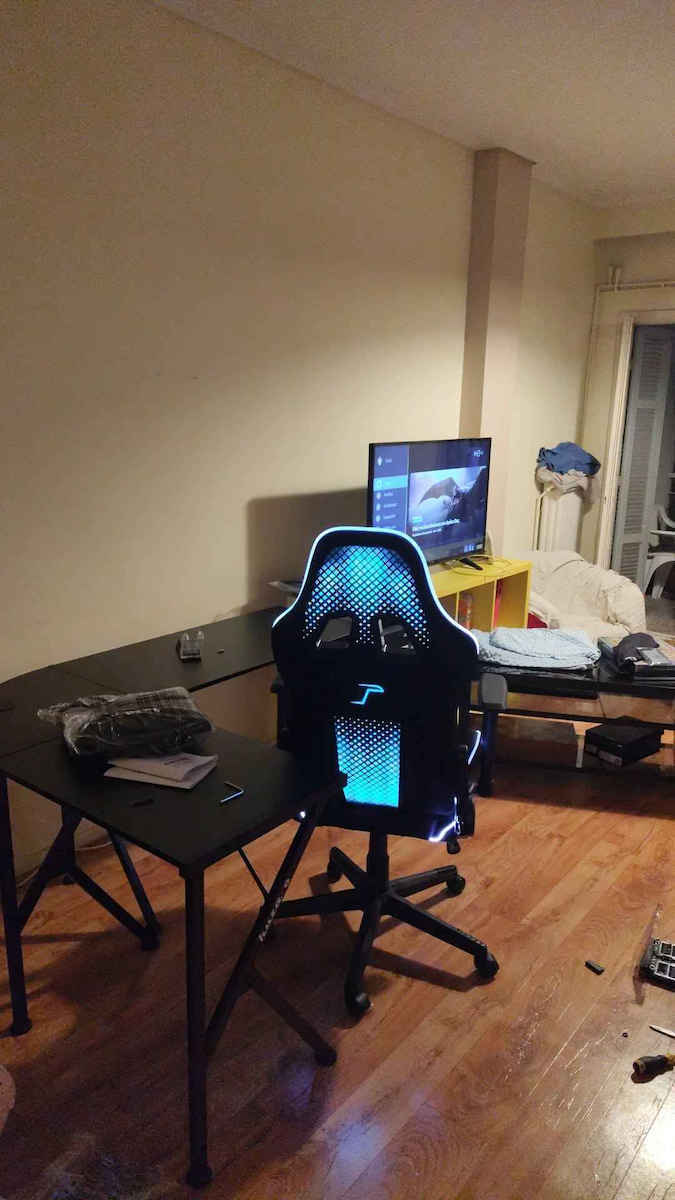 Huzaro Υφασμάτινη Gaming Stühle mit Verstellbare Armlehnen und Fußstütze Grüne