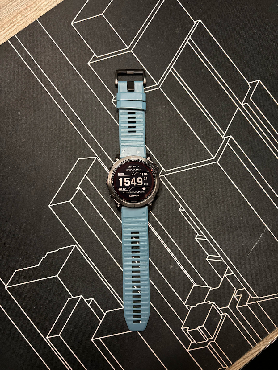 Garmin Λουράκι Σιλικόνης Lakeside Blue (Fenix 3 / 5X / 5X Plus / 6X / 6X Pro / 7X / 7X Pro / 8 (51mm))
