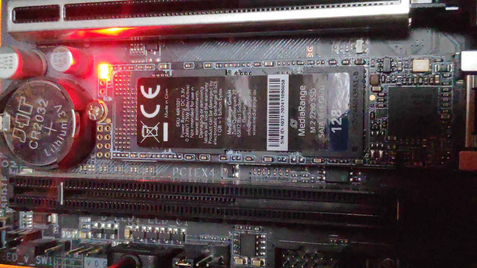 MediaRange MR1021 SSD 128GB τύπου M.2 με σύνδεση SATA III MR1021