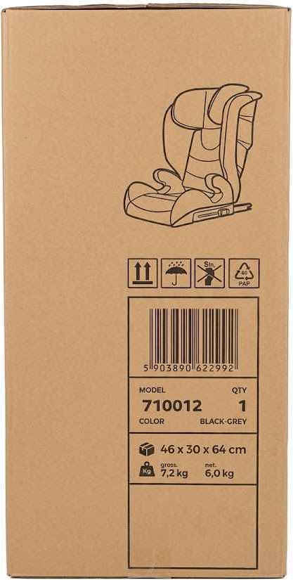 Nukido Louis Scaun Auto pentru Copii i-Size cu Isofix Negru 15-36 kg