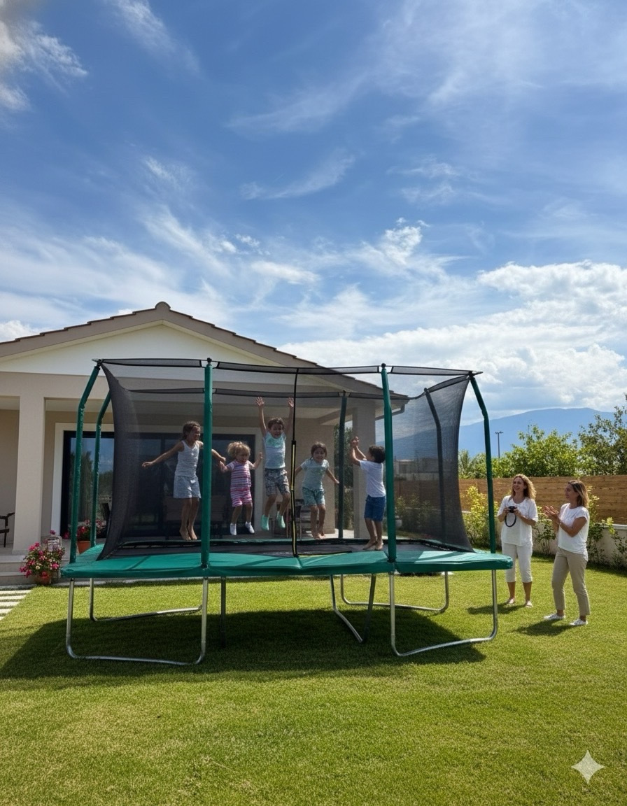 Trampolino Gymnastics Trampoline 214cm with Ladder
