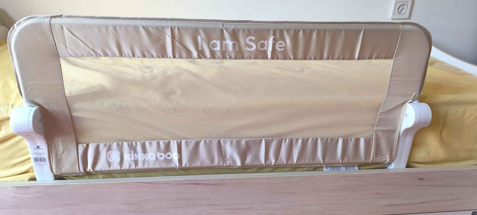 Kikka Boo I Am Safe Foldable Bed Rail Guard Simple Placement made of Fabric in Gray Color 102x35x42εκ. 1pcs