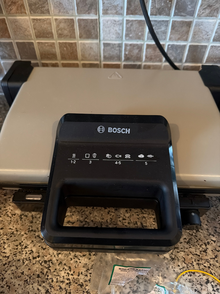 Bosch Sandwich Maker Grill with Removable Plates 2000W Alu