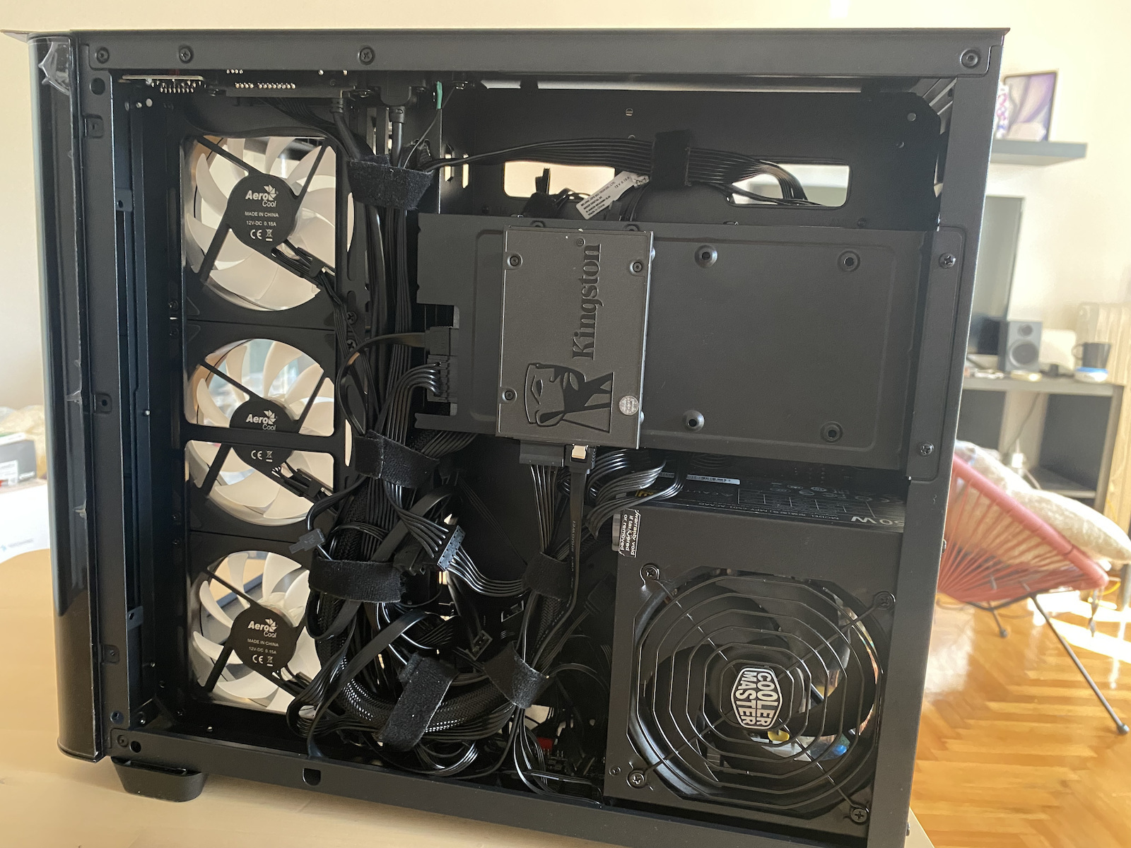Aerocool P500C Gaming Midi Tower Κουτί Υπολογιστή με Πλαϊνό Παράθυρο Μαύρο