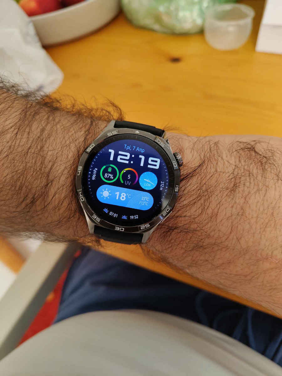 Huawei Watch GT 5 Stainless Steel 46mm Αδιάβροχο με Παλμογράφο (Μπλε)