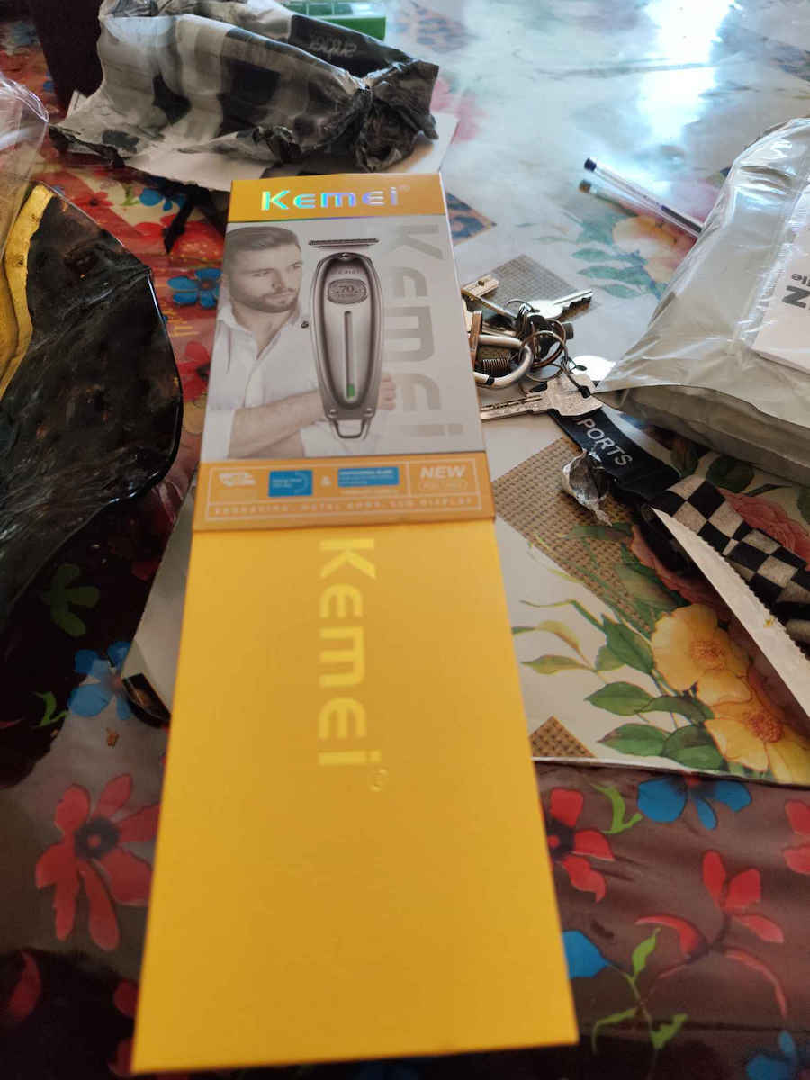 Kemei Professional Rechargeable Hair Clipper Silver KM-1949