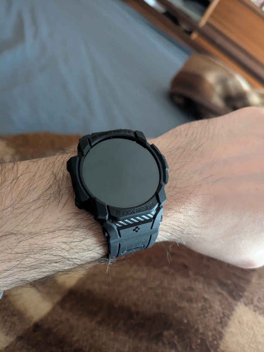 Spigen Rugged Armor Pro Θήκη Σιλικόνης σε Μαύρο χρώμα για Samsung Galaxy Watch 7 (40 mm)