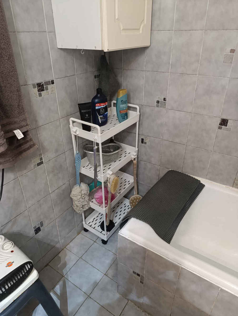 Home Use Kitchen Trolley Plastic 4 Tiers White 40x21.5x91.5cm