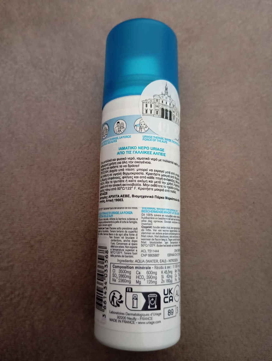 Uriage Eau Thermale Face Mist Facial Toning for All Types 100ml