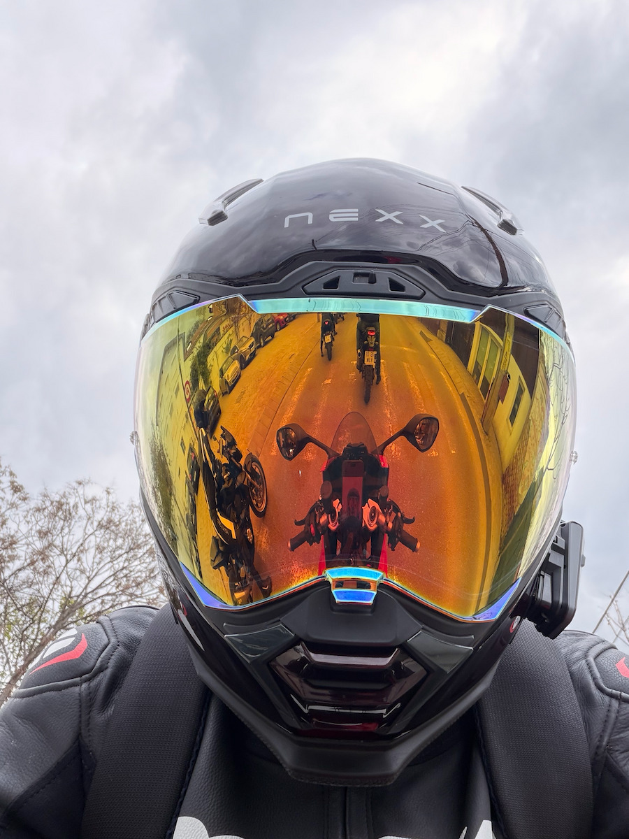 Nexx X.WST3 Lava Carbon Red Motorcycle Helmet Full Face DOT / ECE 22.06 1600gr with Pinlock and Sun Visor