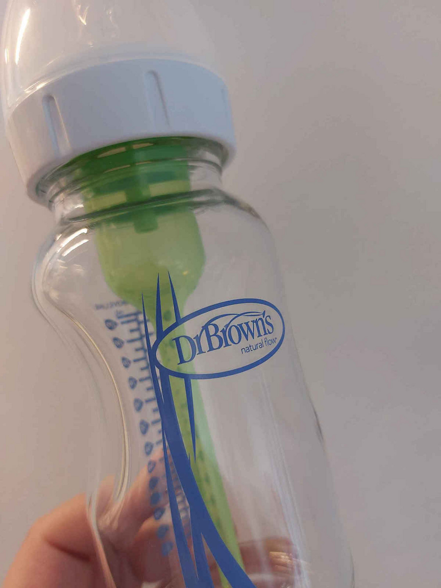 Dr. Brown's Glass Baby Bottle Options Anti-colic with Silicone Teat for 0+ Months Transparent 270ml