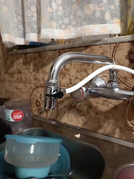 QWaterFilters Συσκευή Φίλτρου Νερού Άνω Πάγκου Μονή με Ανταλλακτικό Φίλτρο Matrikx CTO 5 μm TR.0001.1