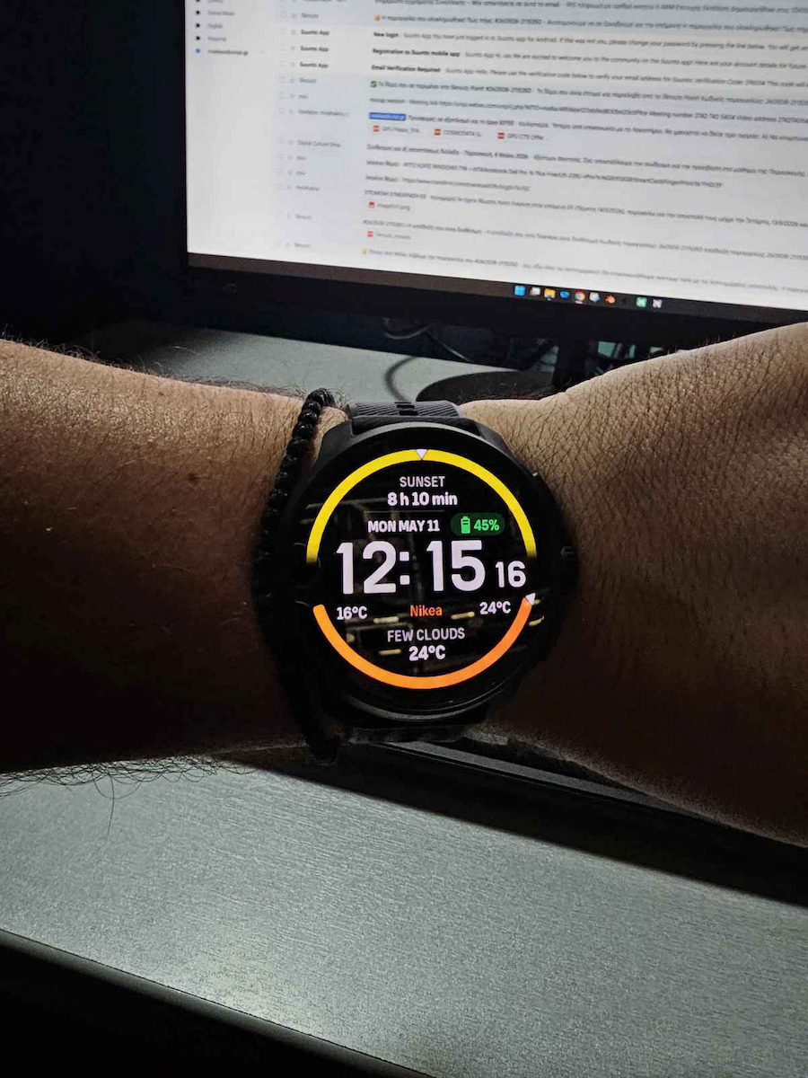 Suunto Race 2 Stainless Steel 49mm Αδιάβροχο Smartwatch με Παλμογράφο (Feather Gray)