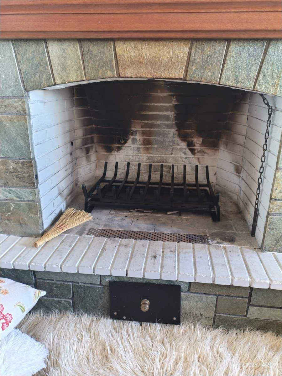 Biofan Metallic Fireplace Grate with Ashtray 50x40cm