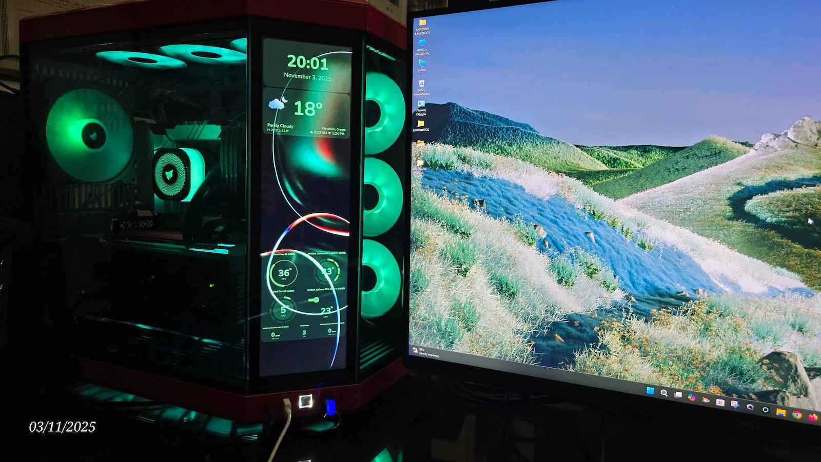 HYTE Y70 Touch Infinite Геймърско бюро Midi Tower Компютърна кутия със страничен прозорец Черен