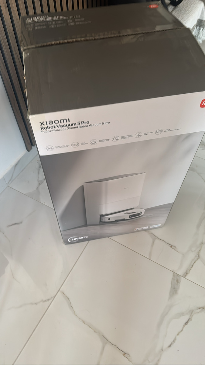Xiaomi 5 Pro Robot Vacuum Cleaner with Laser Mapping & 20000Pa Suction Power White