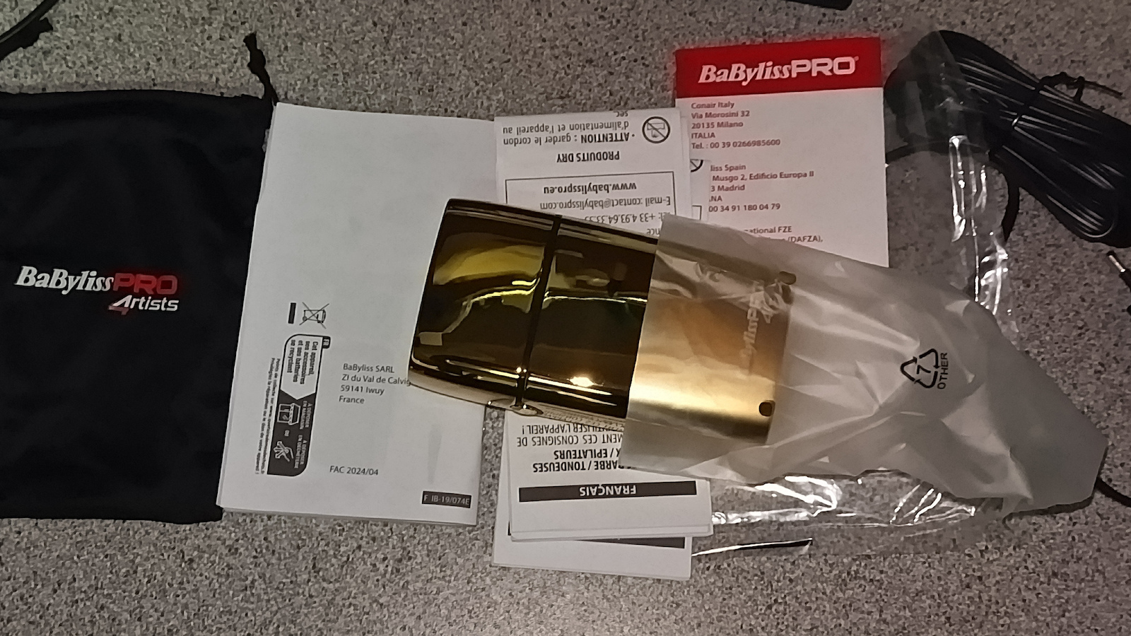 Babyliss Pro Shaver FOILFX02 Gun Steel FXFS2GSE Foil Electric Shaver Face