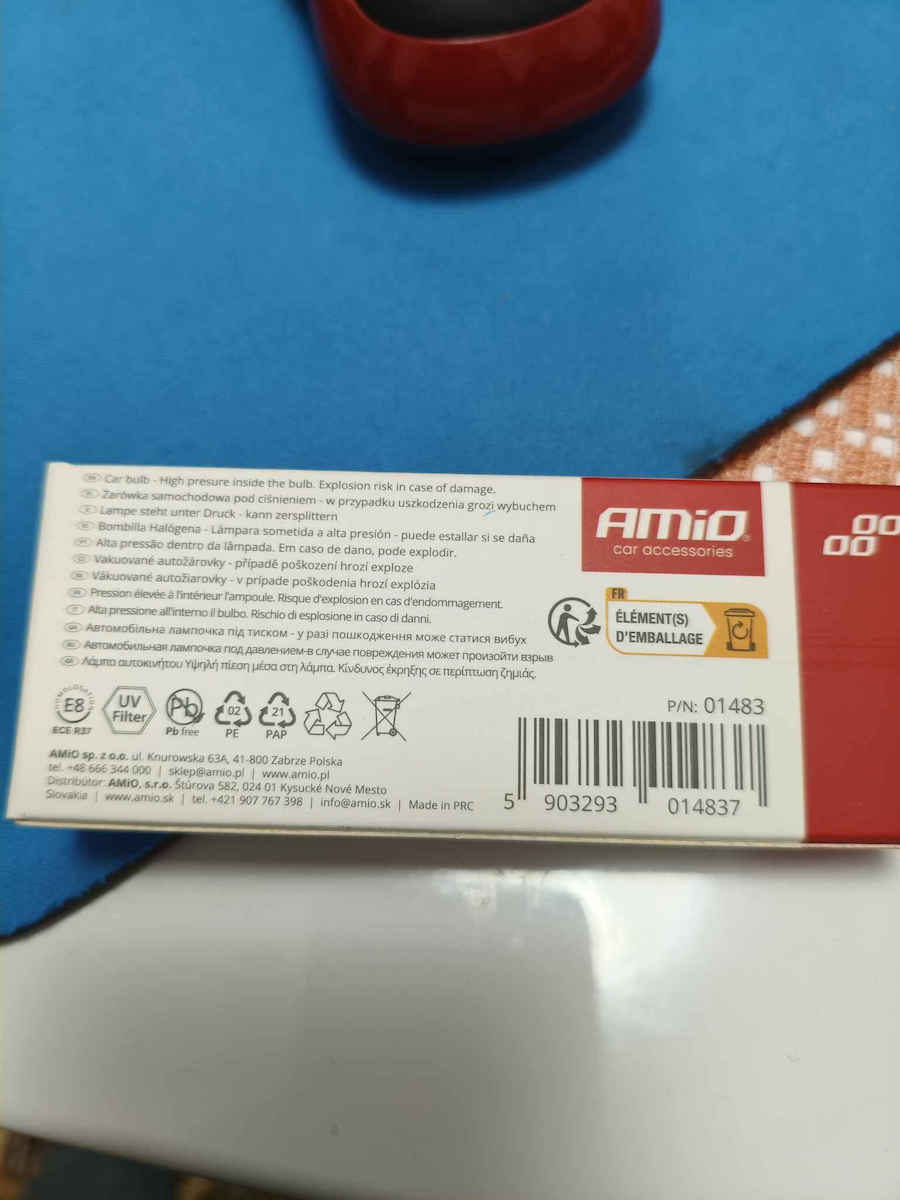 AMiO Lamps Car W2.1X9.5D / W5W Halogen 12V 5W 10pcs