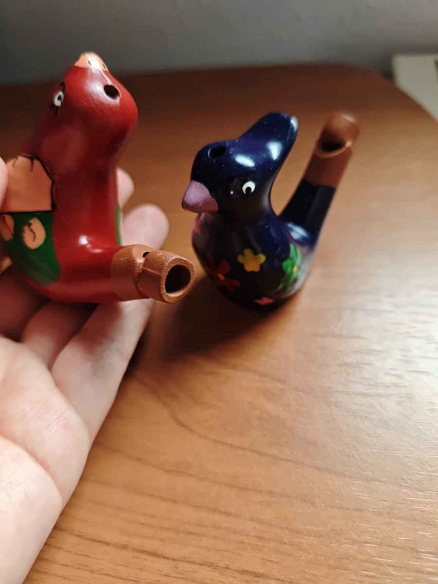 Clay Water Whistle Green Bird-Lalitsa