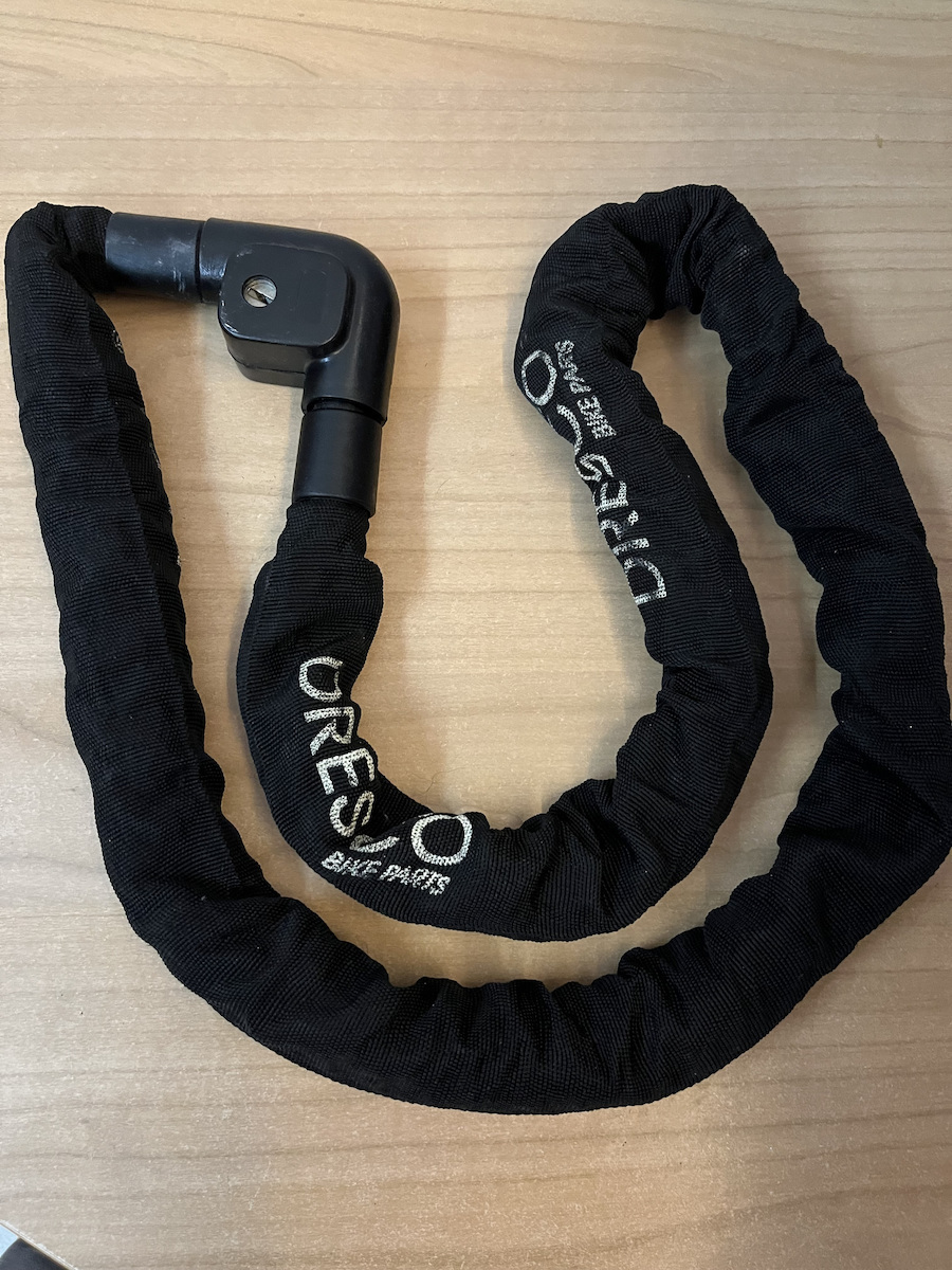Dresco 150cm Motorcycle Anti-Theft Chain with Lock in Black