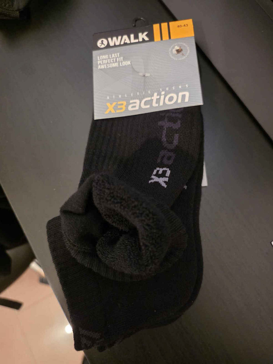 Walk Ανδρικές Μονόχρωμες Κάλτσες Λευκές 3Pack