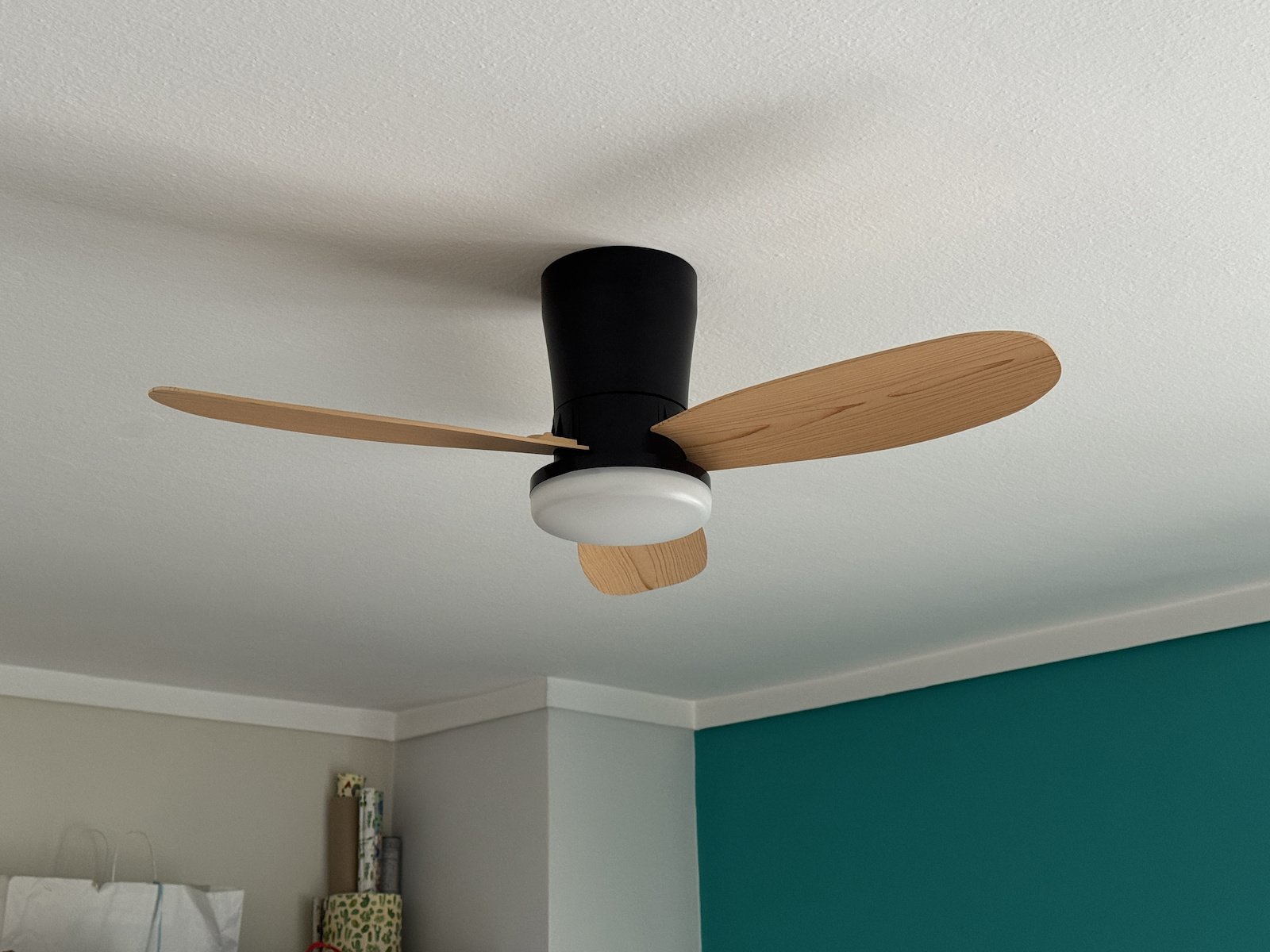 Inlight Aurora Ανεμιστήρας Οροφής 89cm με Φως Καφέ / Μαύρος