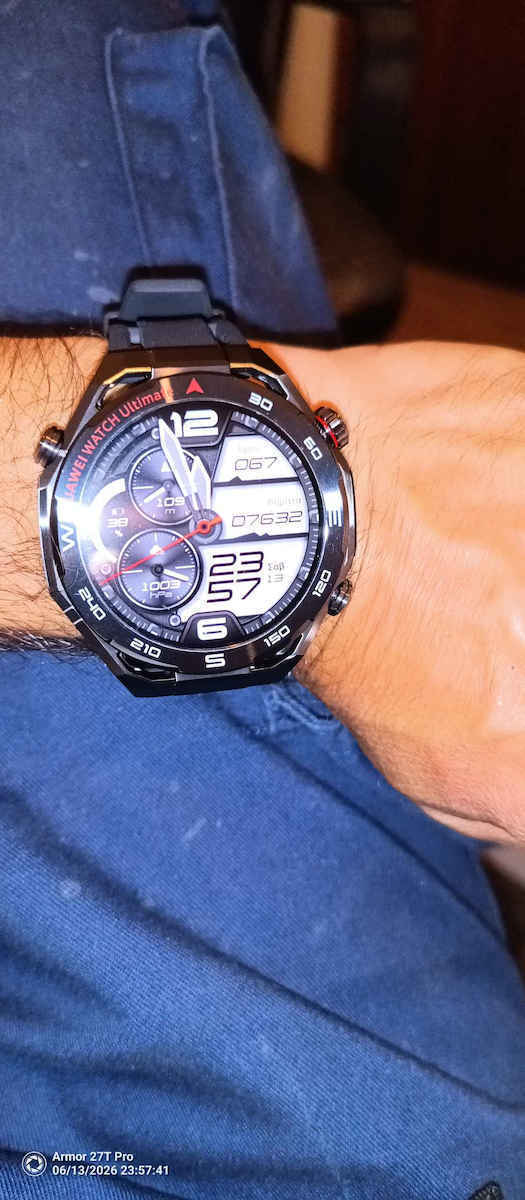 Huawei Watch Ultimate 2 Stainless Steel 48mm Αδιάβροχο με SIM και Παλμογράφο (Μαύρο)