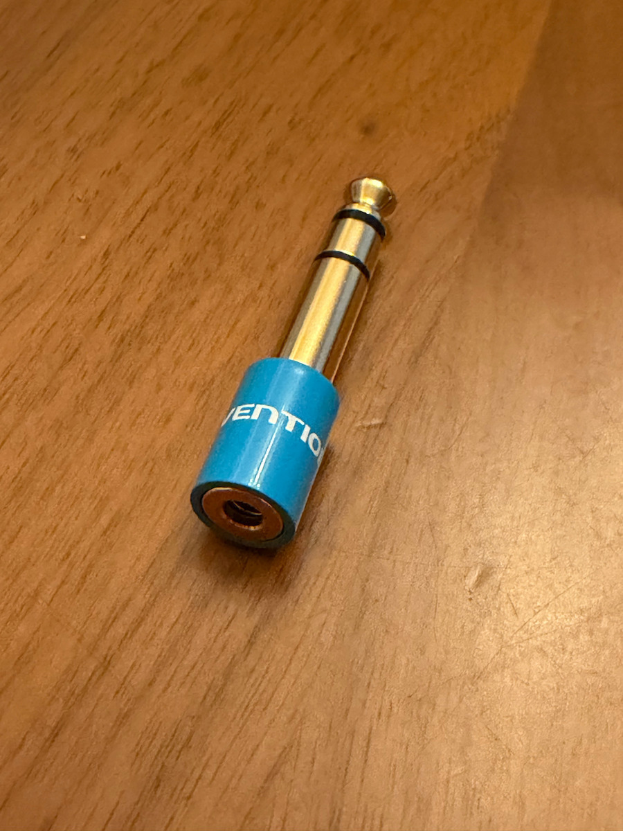 Vention Μετατροπέας 6.3mm male σε 3.5mm female Μπλε 1τμχ VAB-S01-L