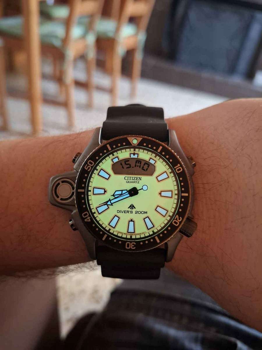 Citizen Promaster Aqualand Ανδρικό Ρολόι 44mm Μπαταρίας με Μαύρο Καουτσούκ Λουράκι