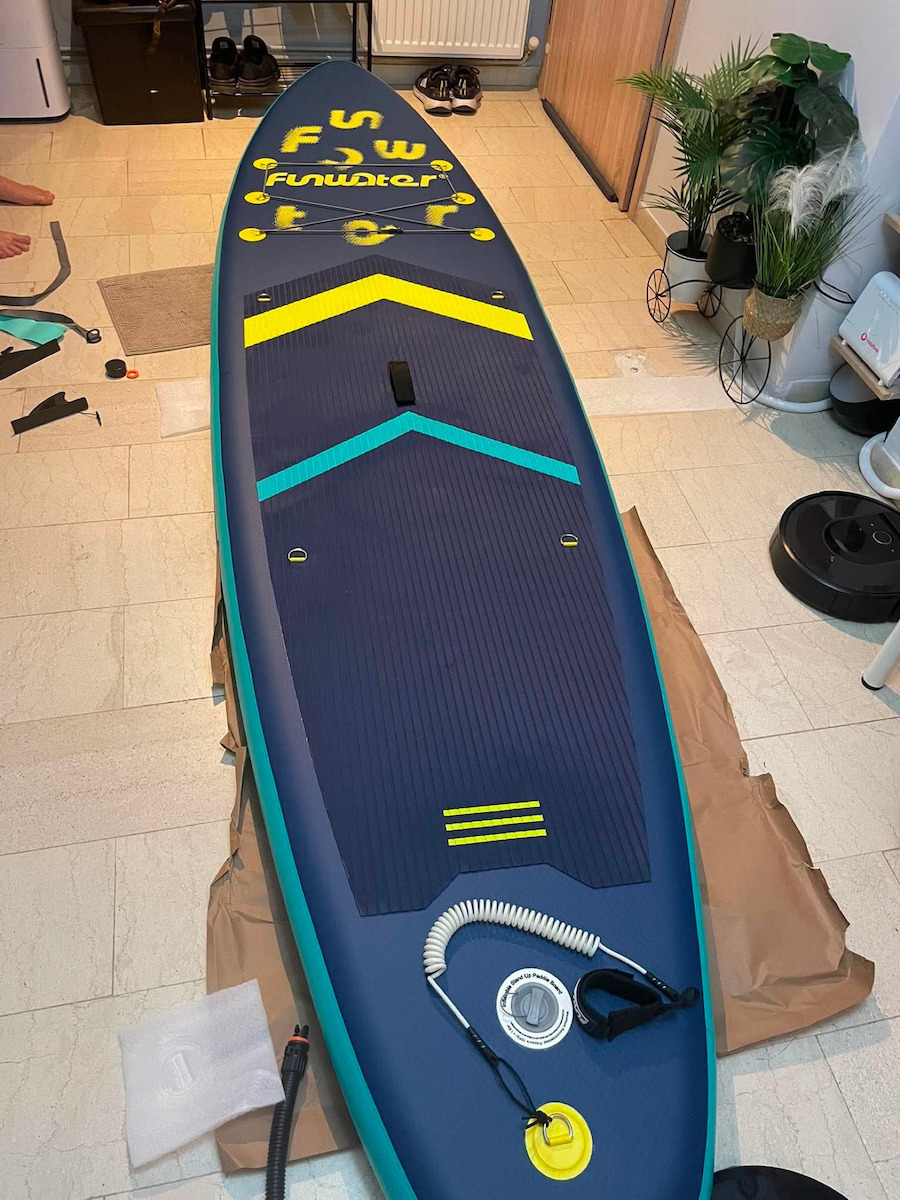 Funwater Inflatable SUP Board with Length 3.5m Light Blue
