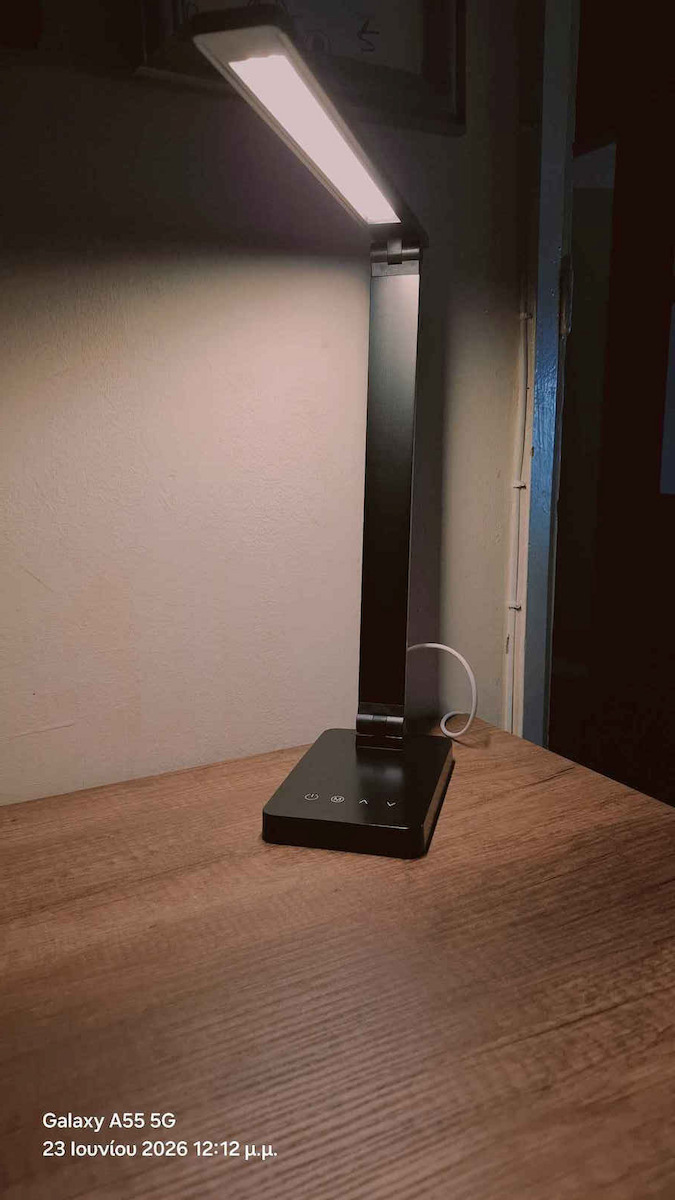 Lampa LED Φωτιστικό Γραφείου σε Μαύρο Χρώμα