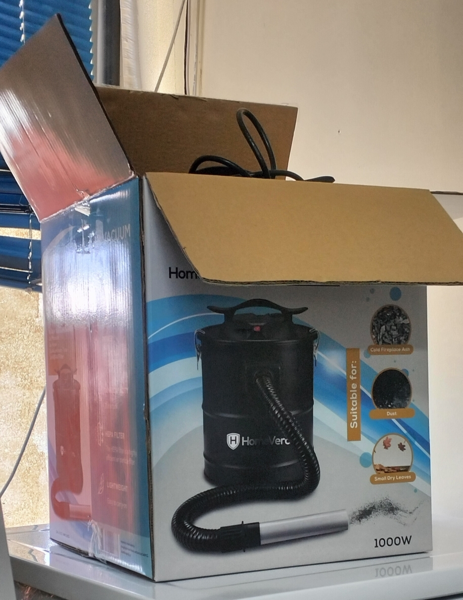 HomeVero Σκούπα Στάχτης 1000W με Κάδο 18lt