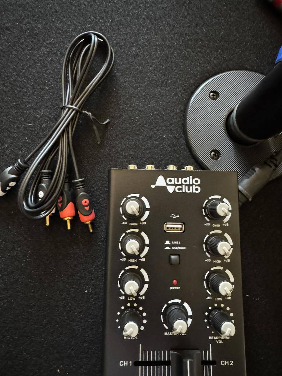 Audio Club DJ-MIX2BT Αναλογικός Μίκτης 2 Καναλιών & Bluetooth