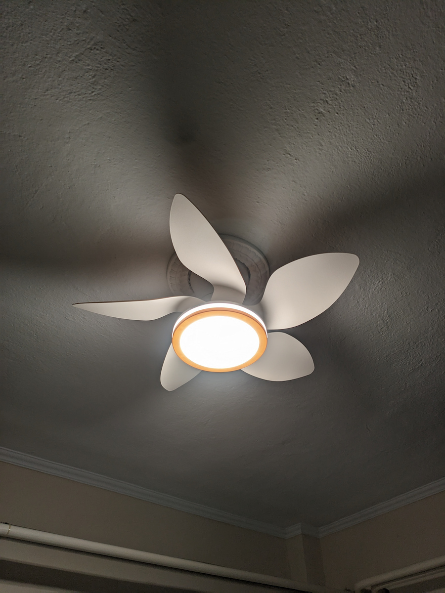 Spot Light Ανεμιστήρας Οροφής 70cm με Φως Καφέ / Λευκός