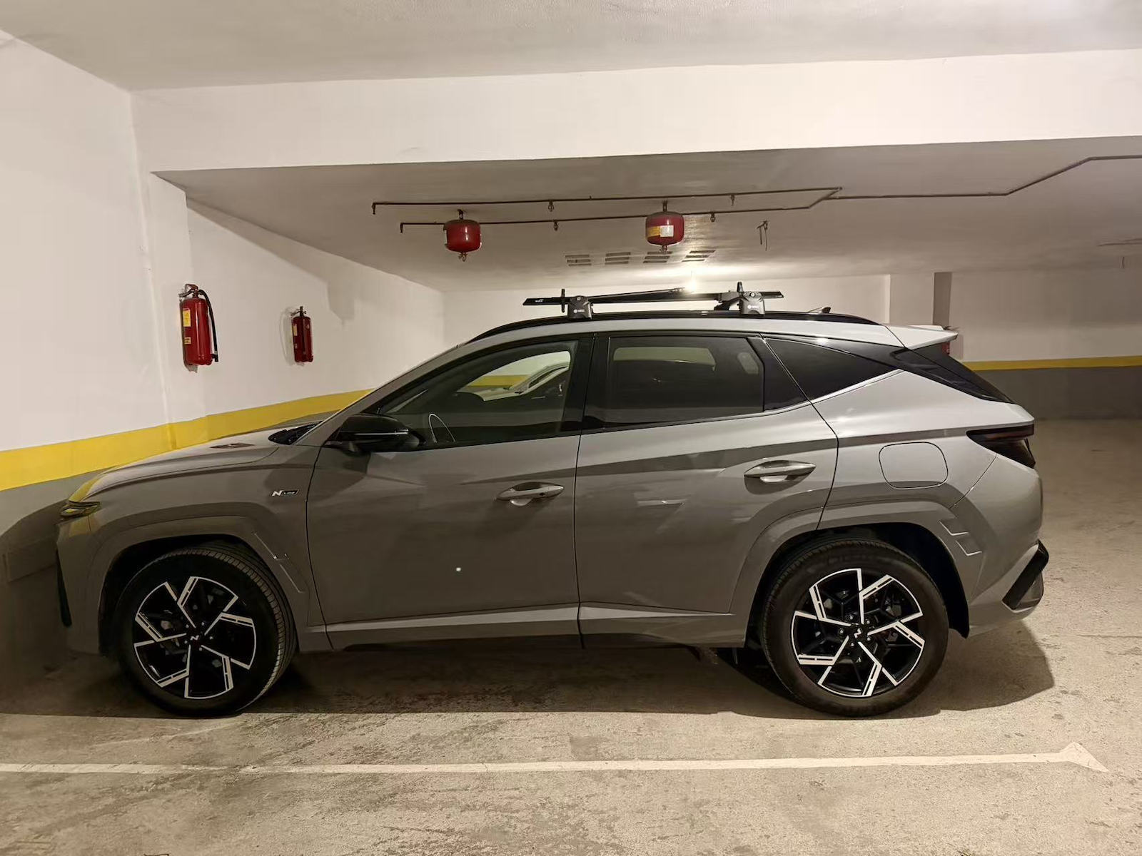 Turtle Μπάρες Οροφής Αλουμινίου 100εκ. για Hyundai Tucson 2020+ (Σετ με πόδια) Μαύρες
