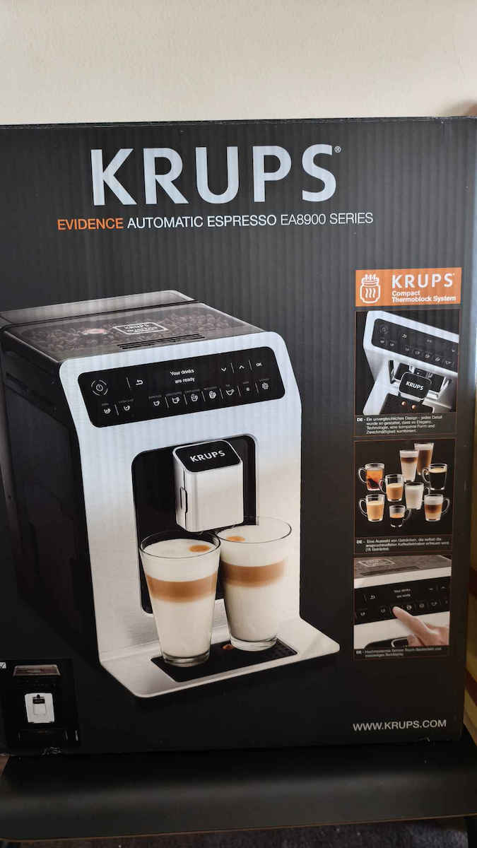 Krups Mașină Automată Espresso 1450W Presiune 15bar cu Măcinător Neagră EA8908