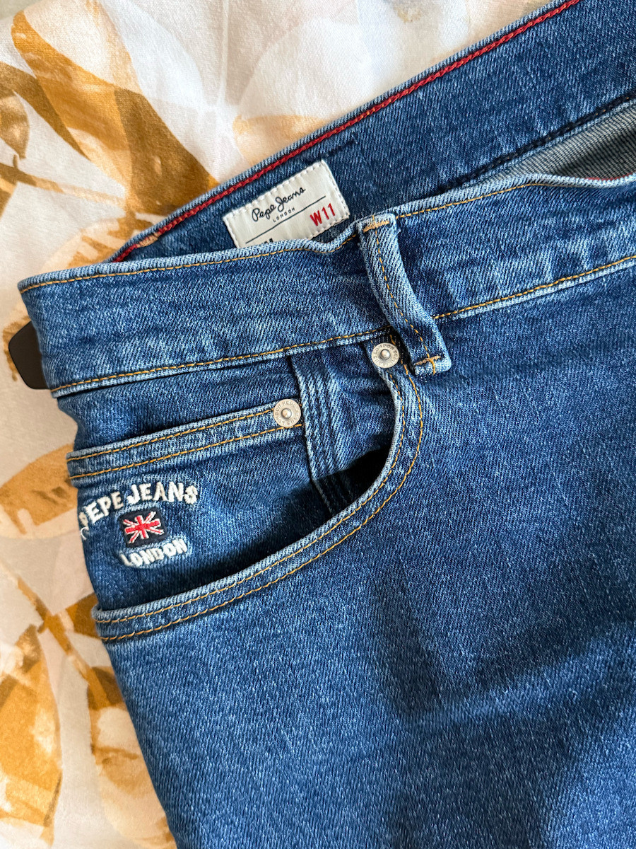 Pantaloni Jeans pentru Bărbați cu Croială Slim Îngustă Blue