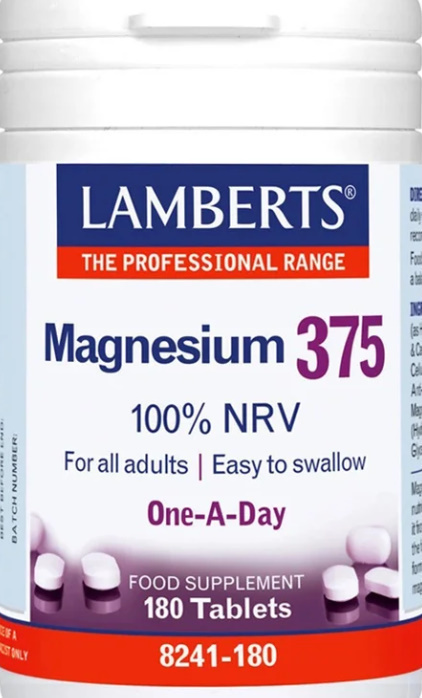 Lamberts Magnesium 375 375mg 180 ταμπλέτες