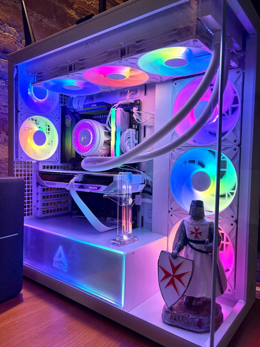Arctic Xtender Gaming Midi Tower Κουτί Υπολογιστή με Πλαϊνό Παράθυρο Λευκό