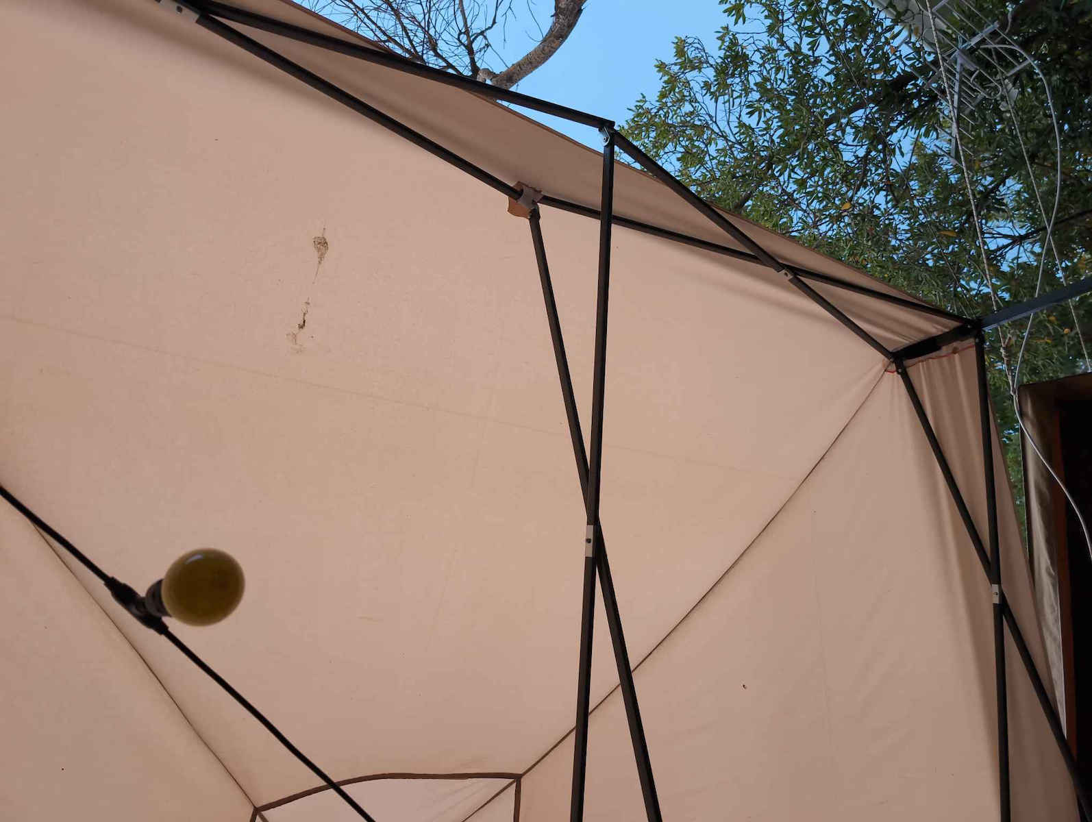 Homeplus Foldable Garden Gazebo Beige 3x3m