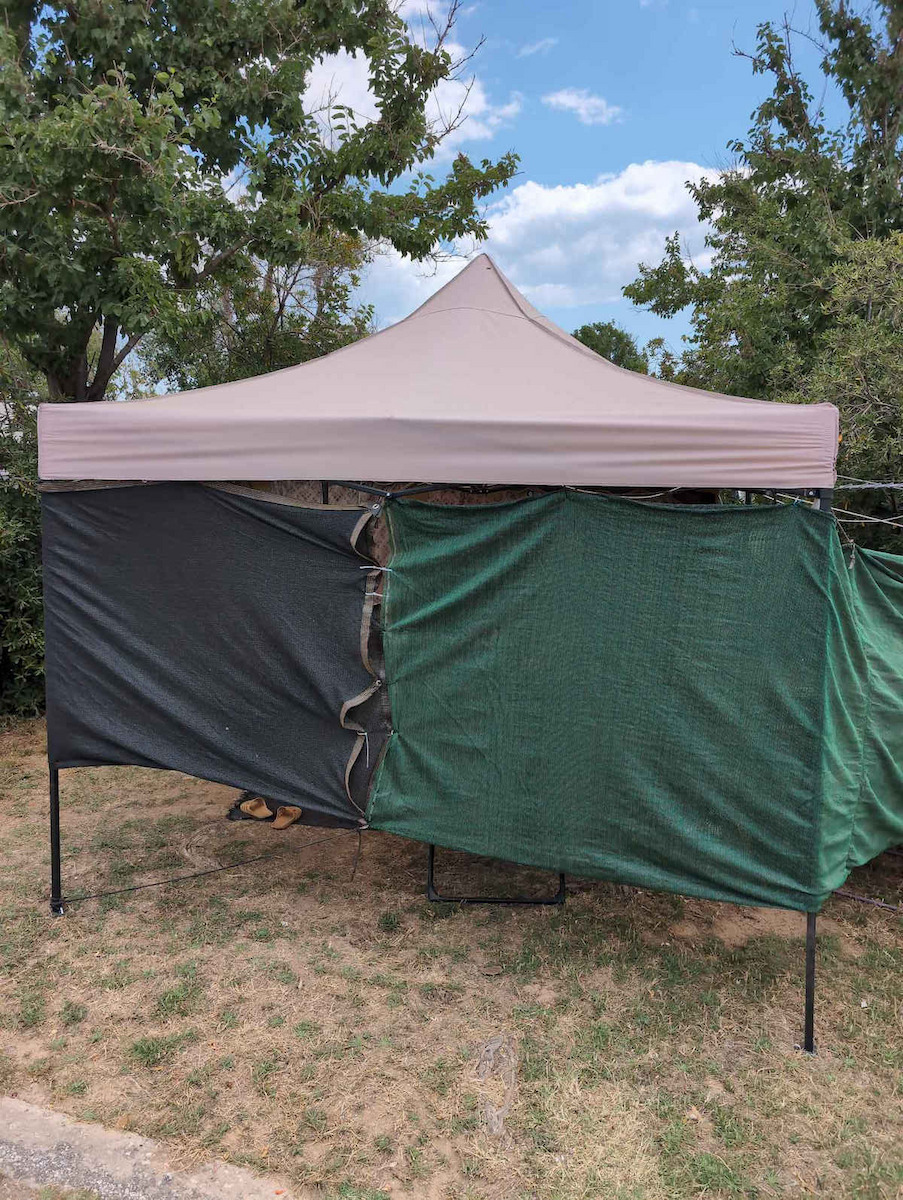 Homeplus Foldable Garden Gazebo Beige 3x3m