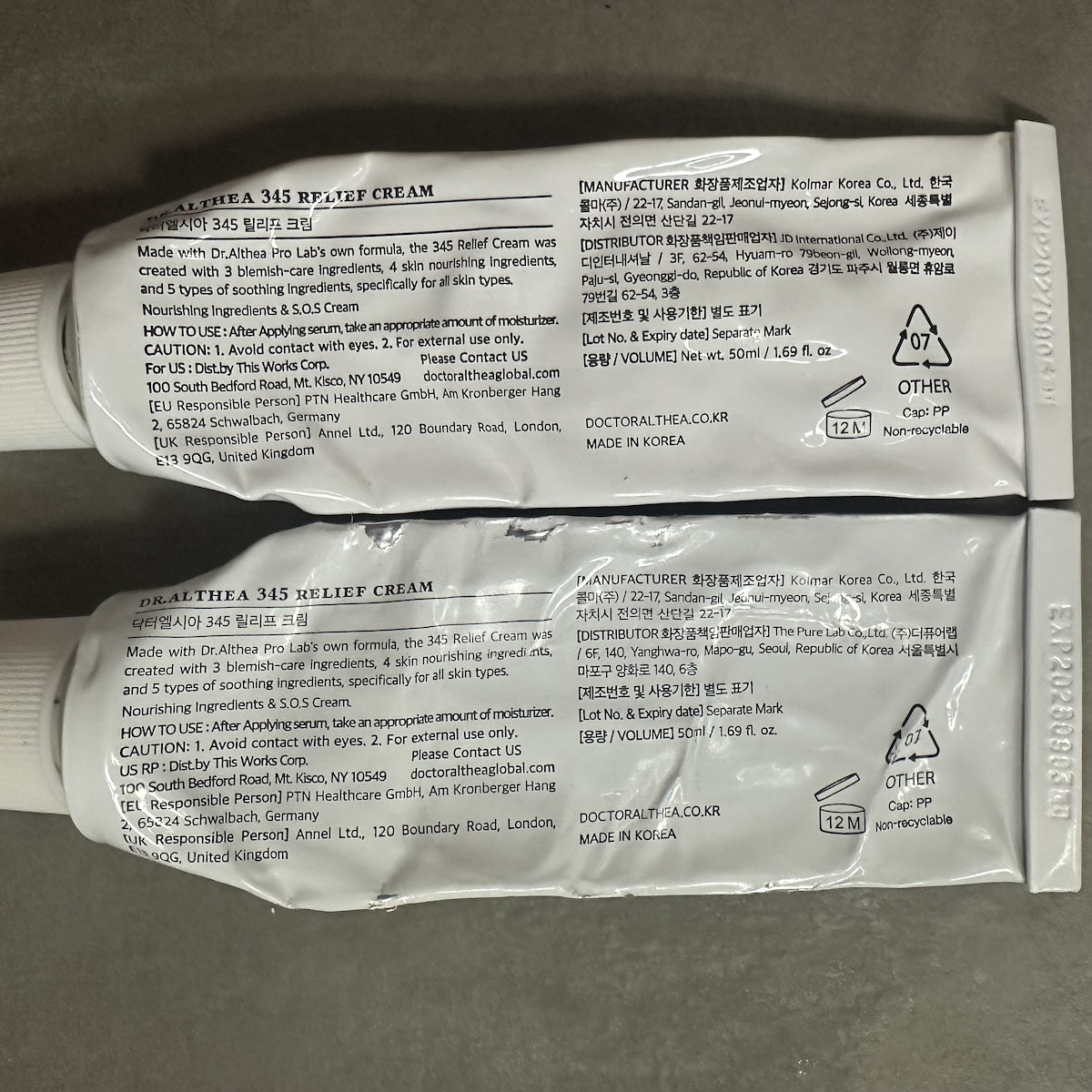 Dr. Althea 345 Relief Cremă de Față pentru Hidratare, Imperfecțiuni & Roșeață cu Acid Hialuronic & Niacinamidă 50ml