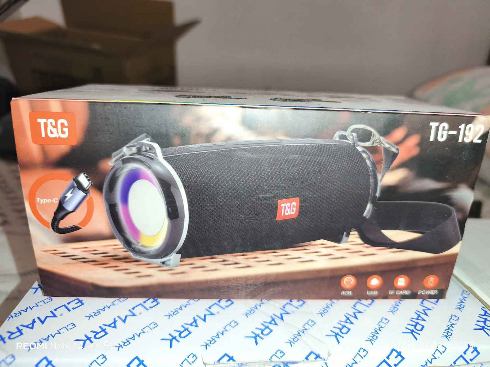 T&G TG-192 Bluetooth Speaker 20W with Radio and Battery Life up to 8 hours Blue