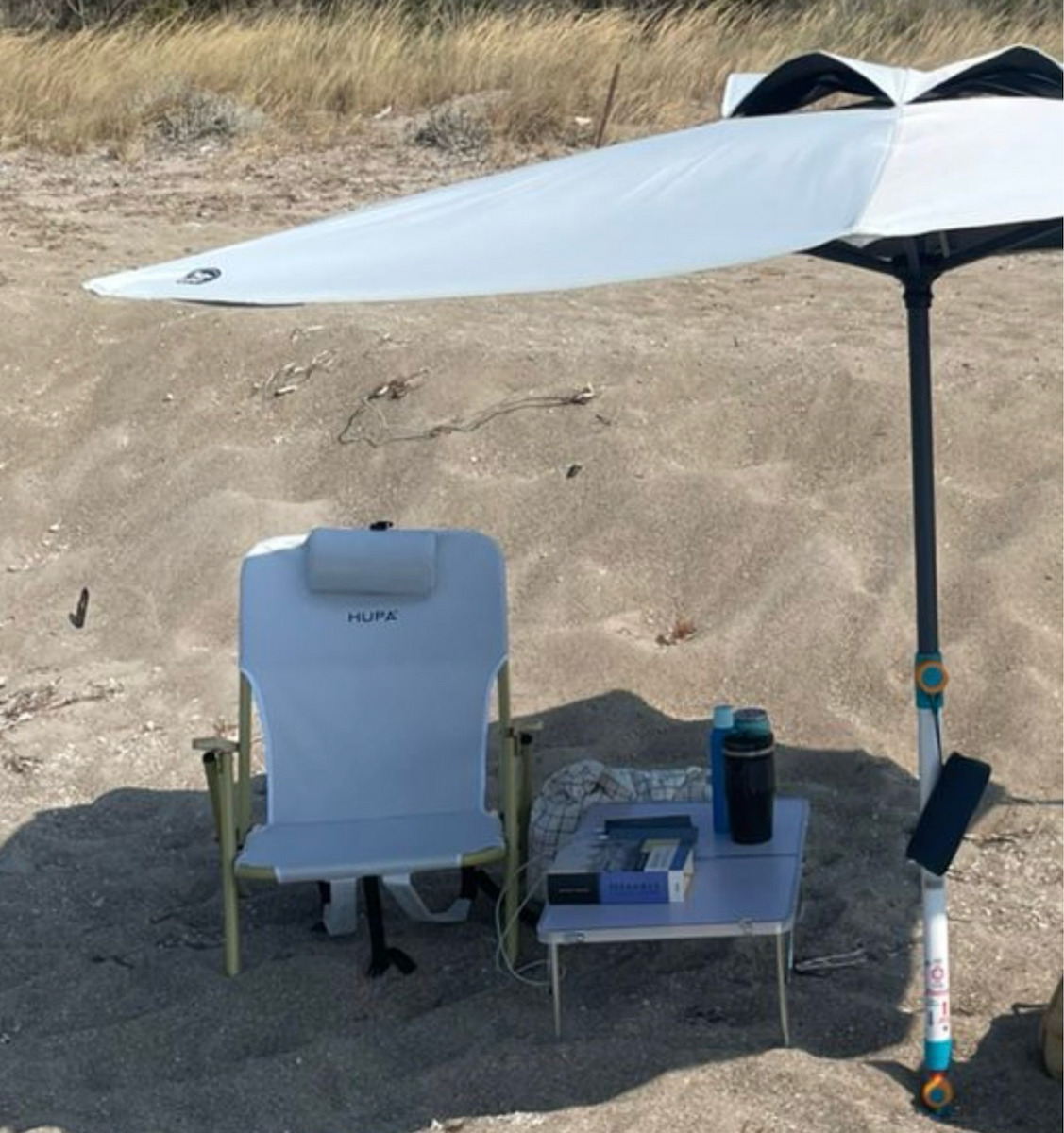 Hupa Small Chair Beach with High Back Beige 79cm