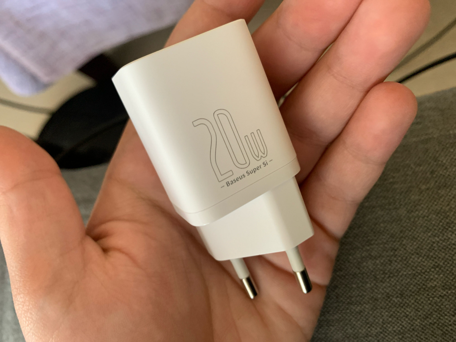 Baseus Φορτιστής Χωρίς Καλώδιο με Θύρα USB-C 20W Power Delivery Μπλε (Super Si)