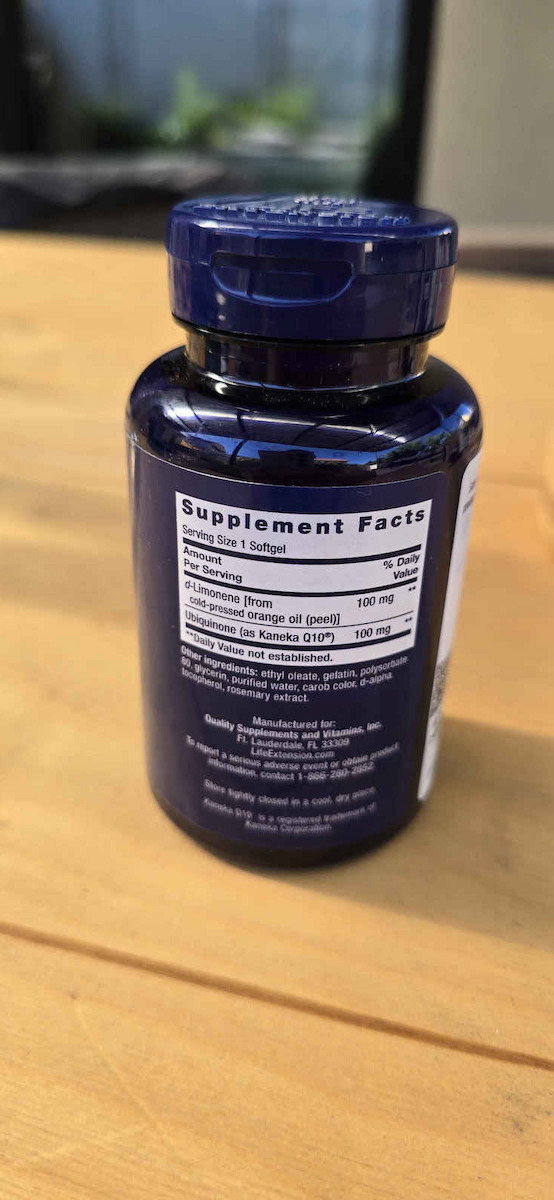 Life Extension Super-Absorbale CoQ10 D-Limon Glutenfrei 100mg 60 Softgels