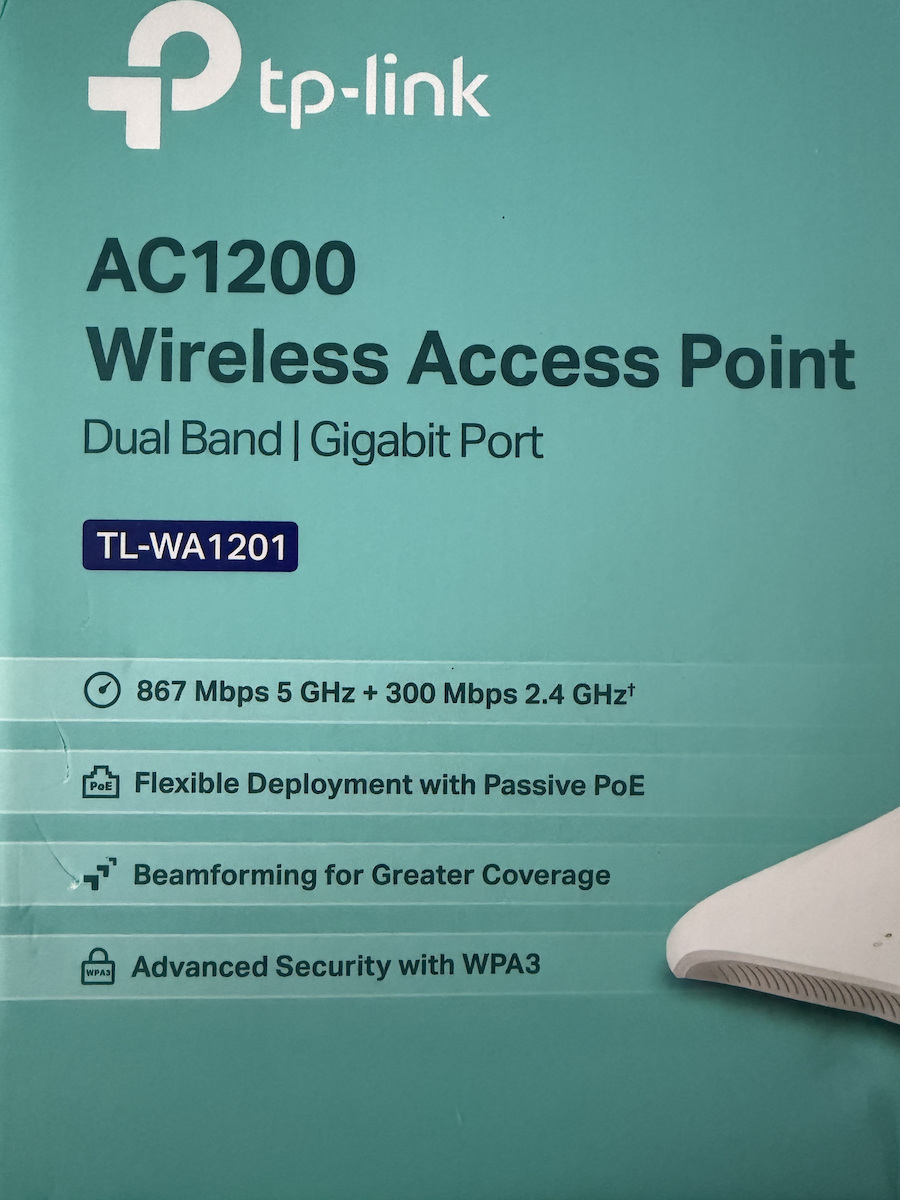 TP-LINK TL-WA1201 v1 Access Point Wi‑Fi 5 Dual Band (2.4 & 5GHz)