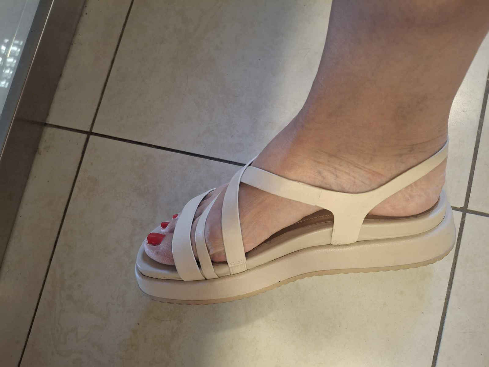 Sommer Damenplattformen Tabac Braun