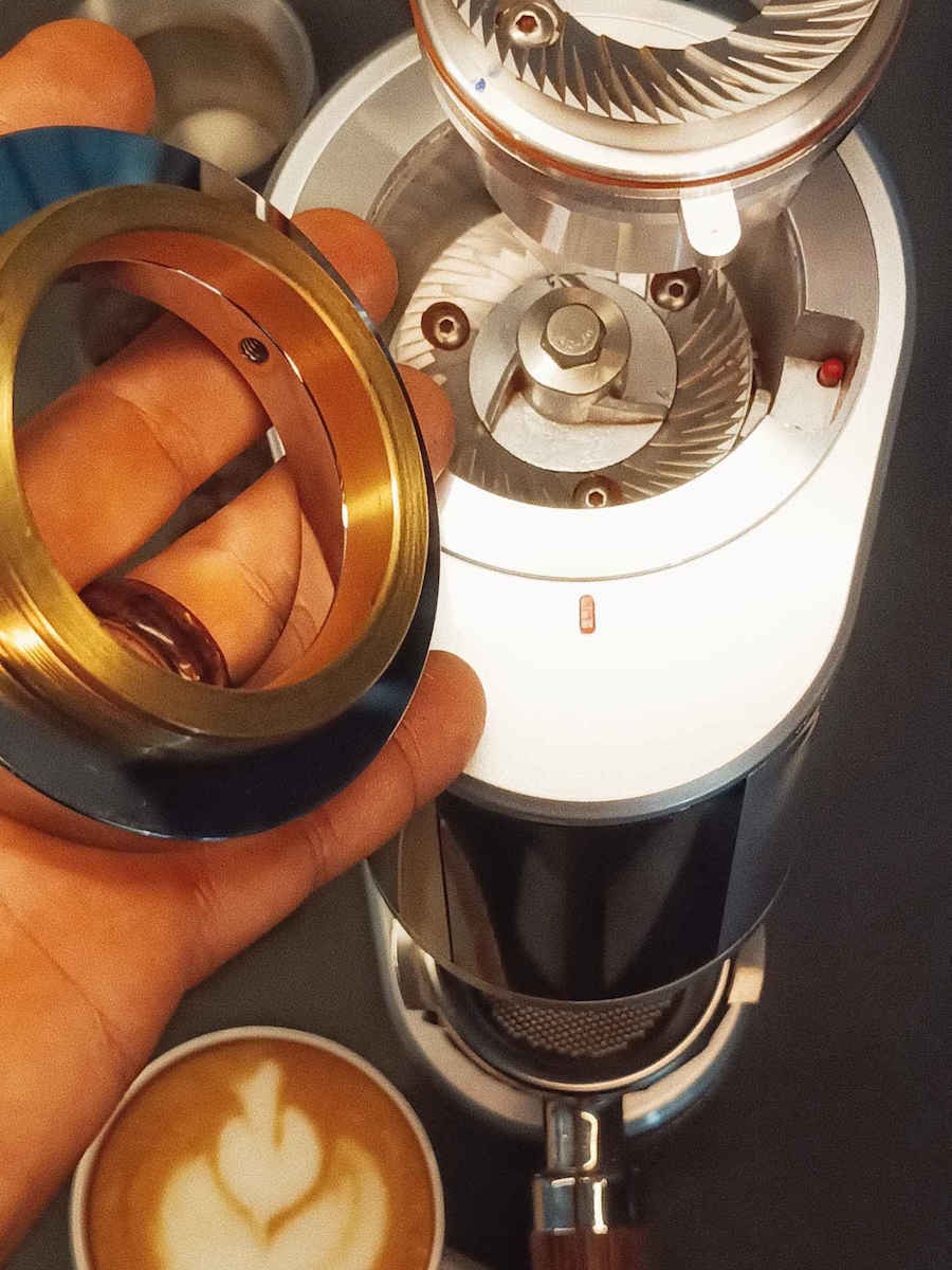 Rohnson Electric Coffee Grinder 260W with 350gr Capacity and 100 Grind Levels Silver