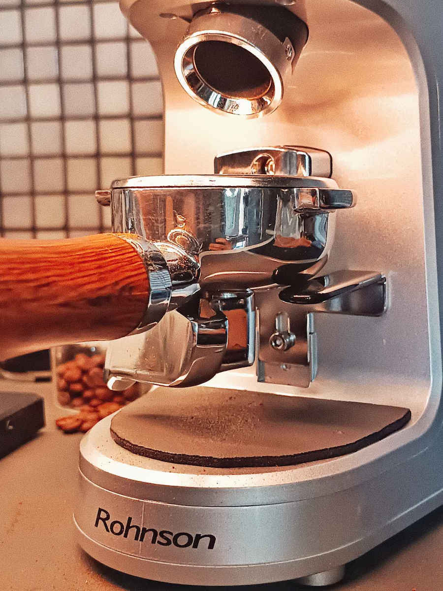 Rohnson Electric Coffee Grinder 260W with 350gr Capacity and 100 Grind Levels Silver